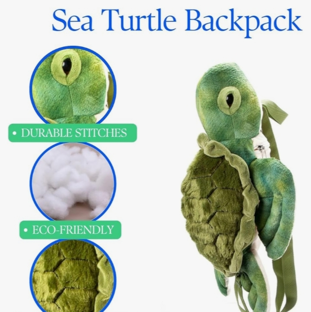 The Petting Zoo Sea Turtle Backpack